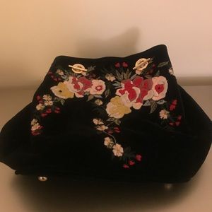 Black Velvet Bucket Bag from Zara